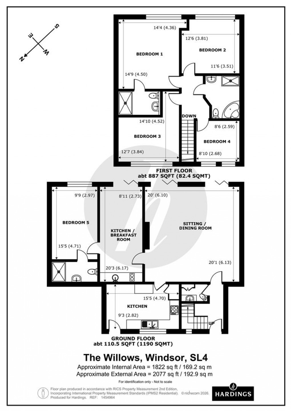 Floorplan for The Willows, Windsor, Berkshire