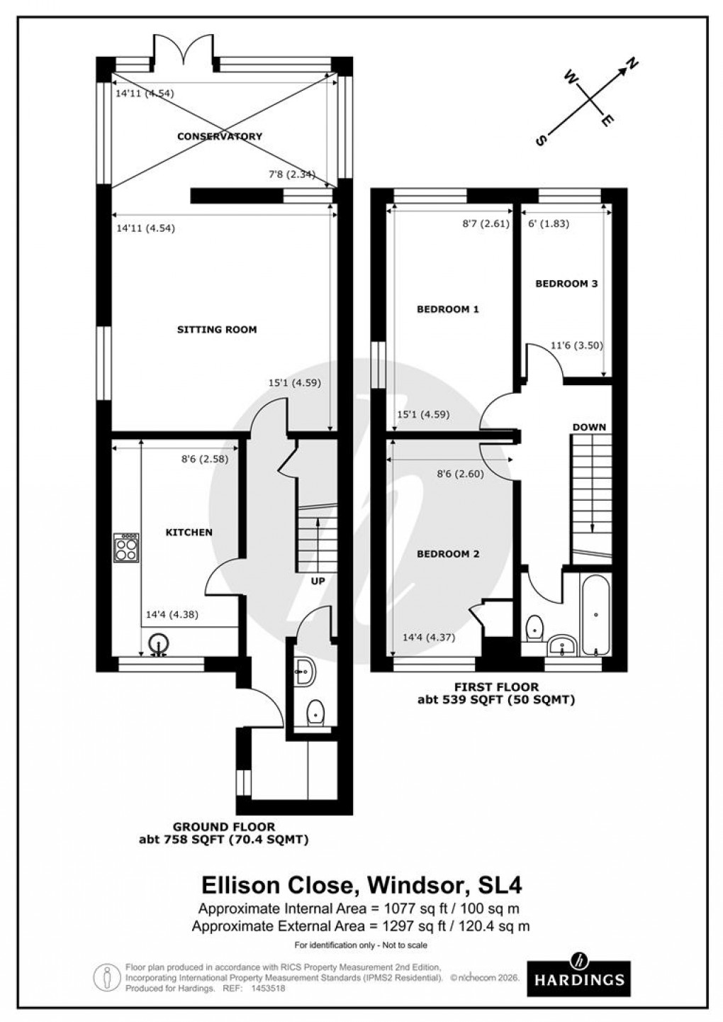 Floorplan for Ellison Close, Windsor