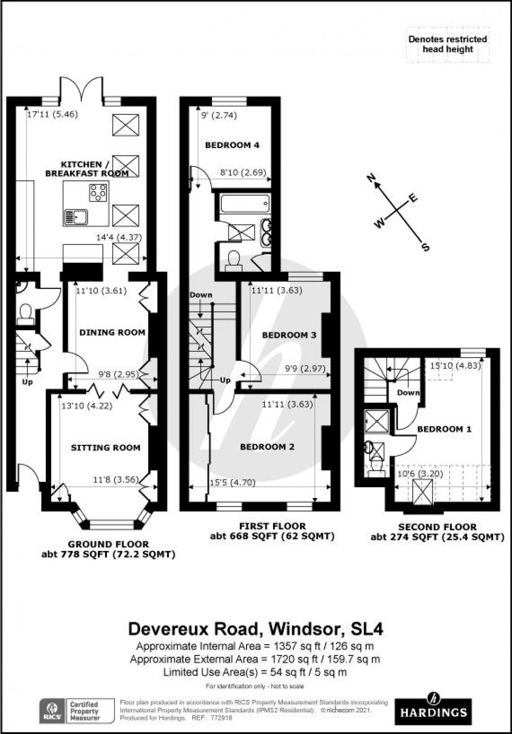 Floorplan for Devereux Road, Windsor