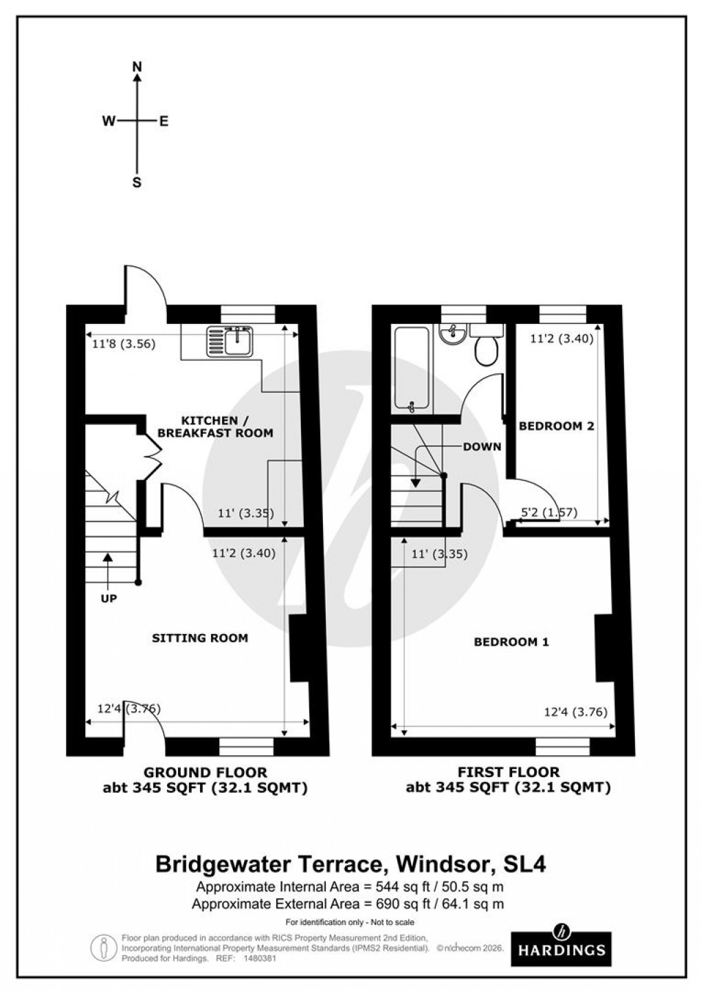 Floorplan for Bridgewater Terrace, Windsor