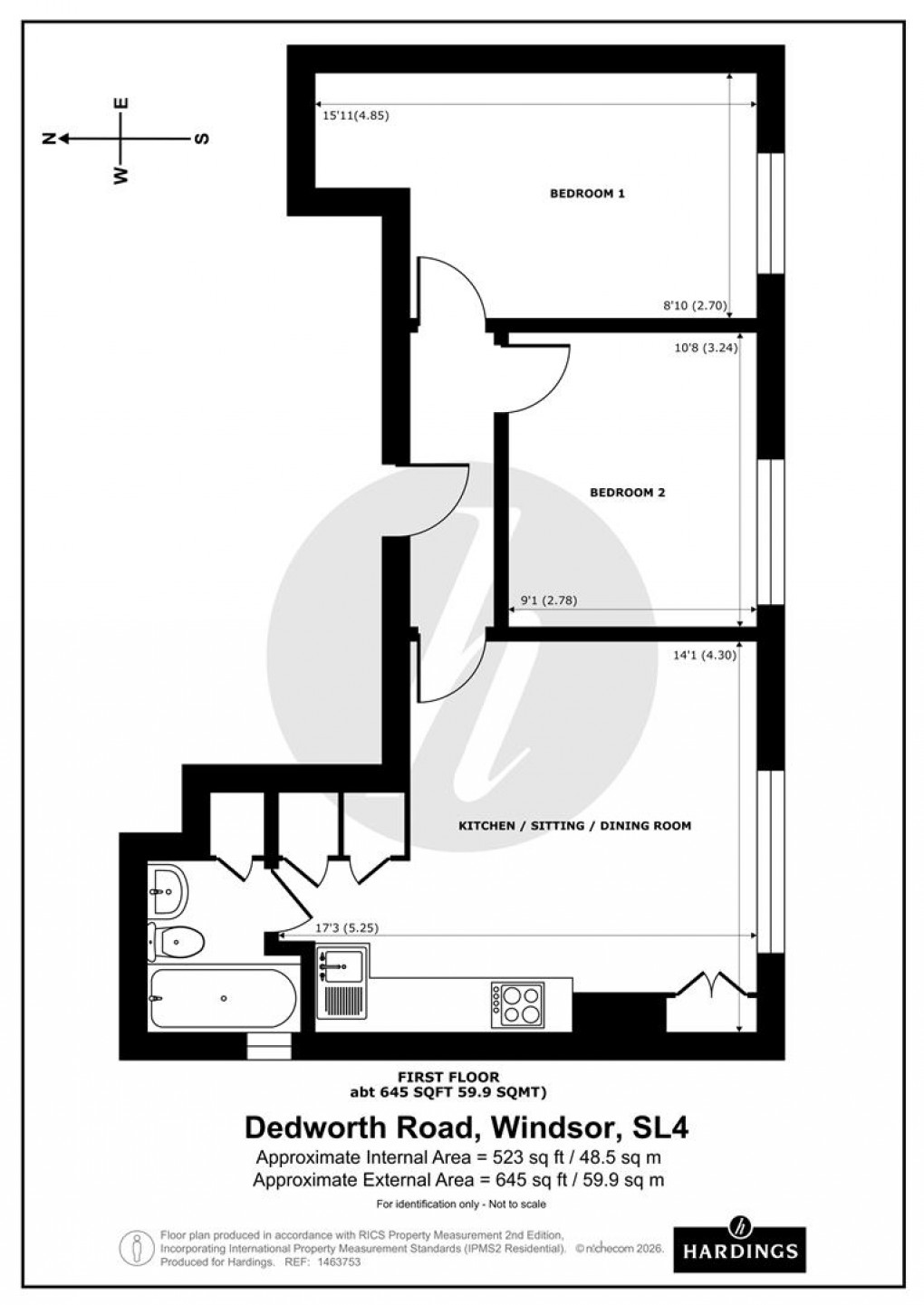 Floorplan for Dedworth Road, Windsor