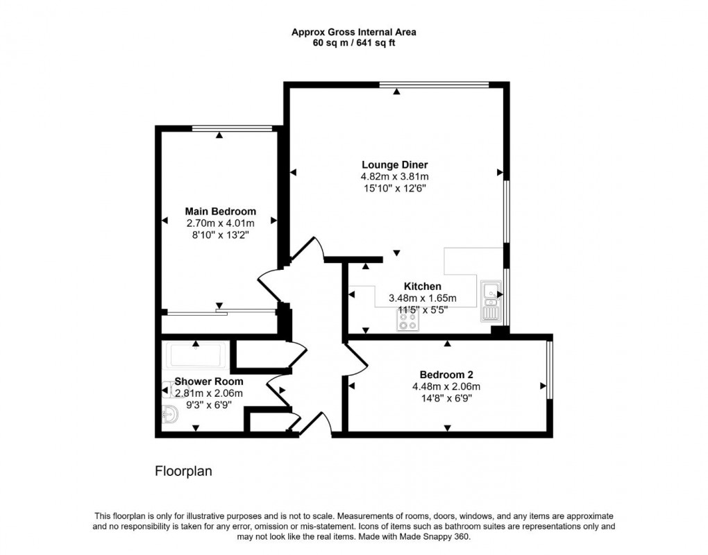 Floorplan for Osborne Road, Windsor