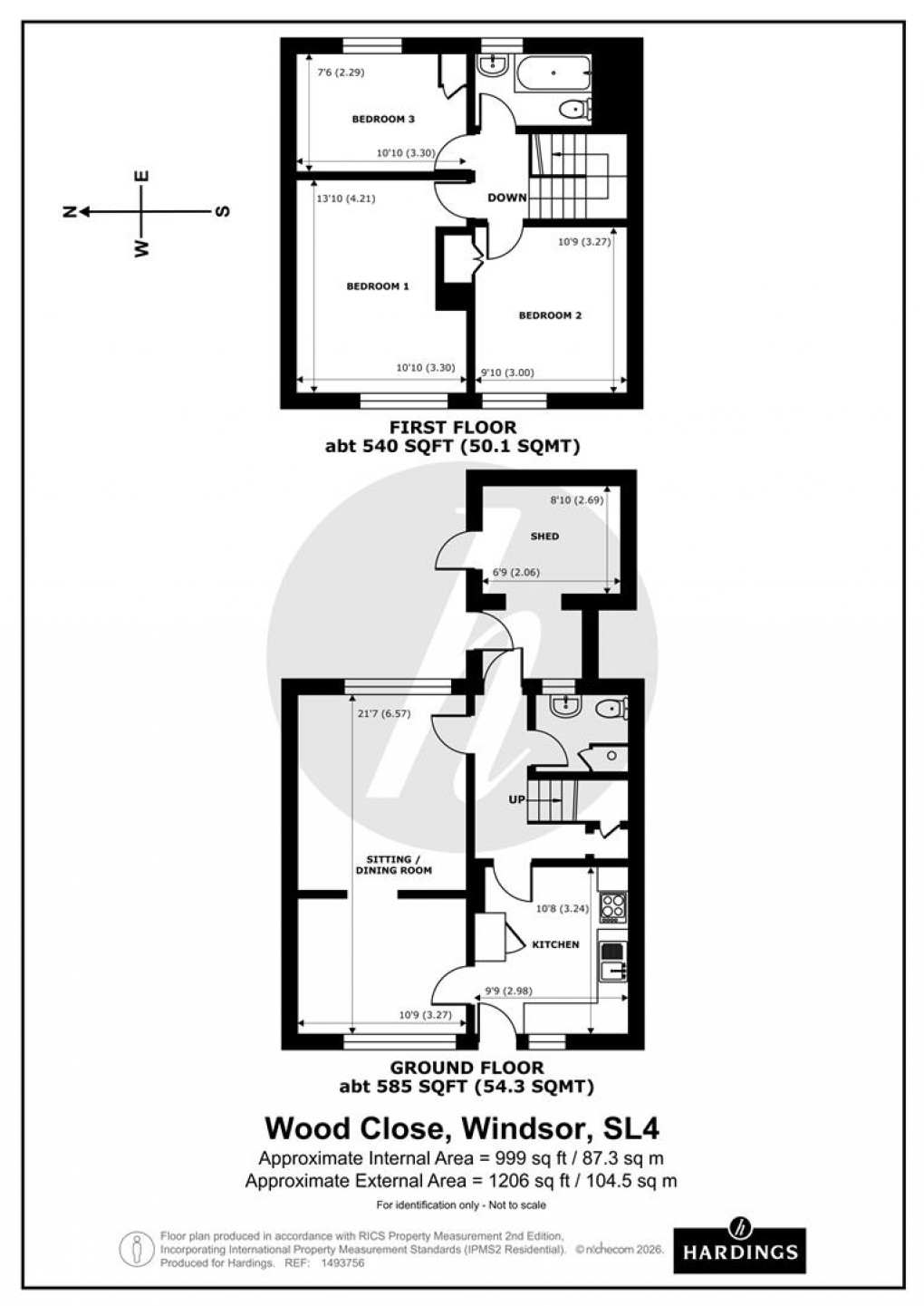 Floorplan for Wood Close, Windsor