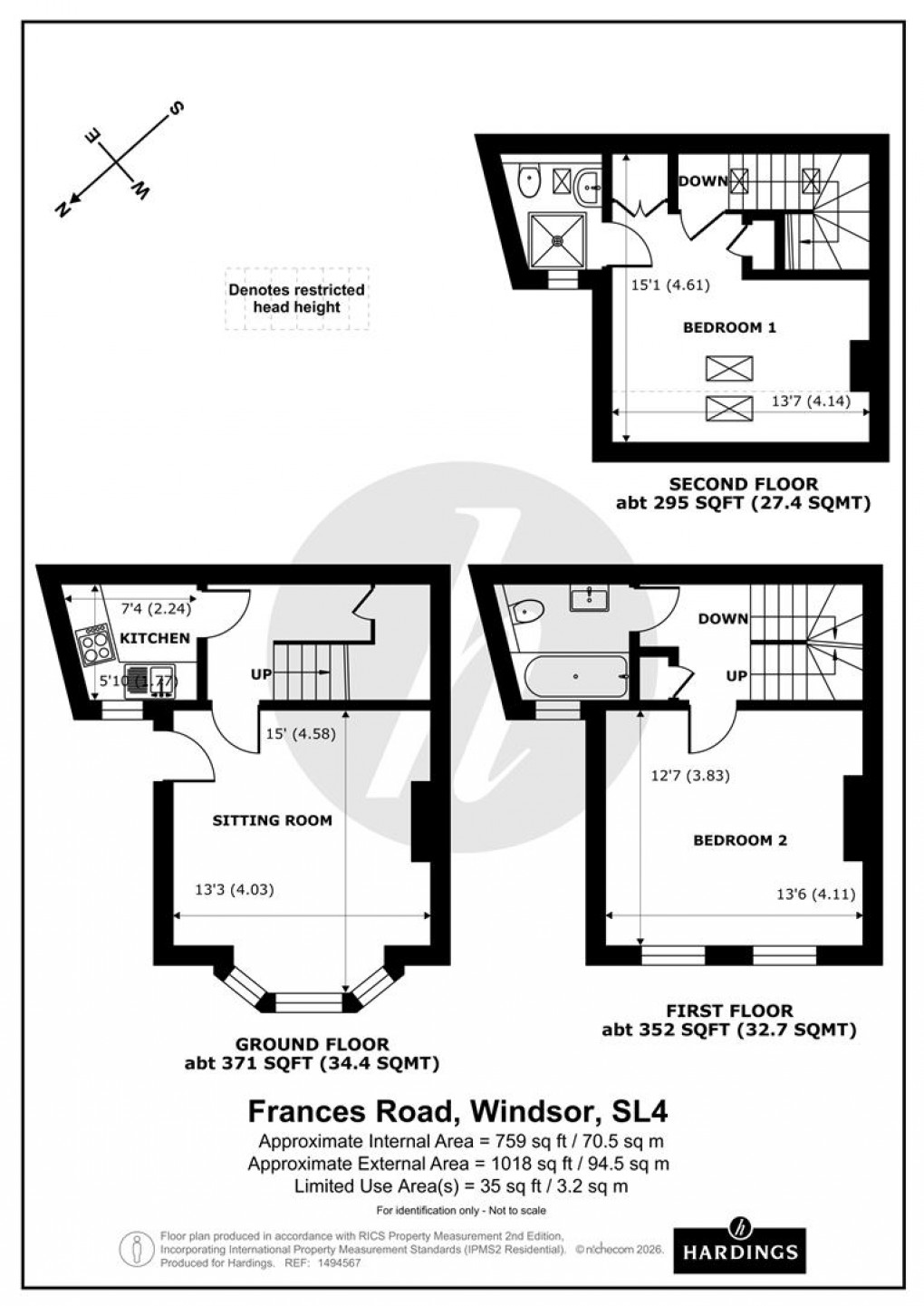Floorplan for Frances Road, Windsor